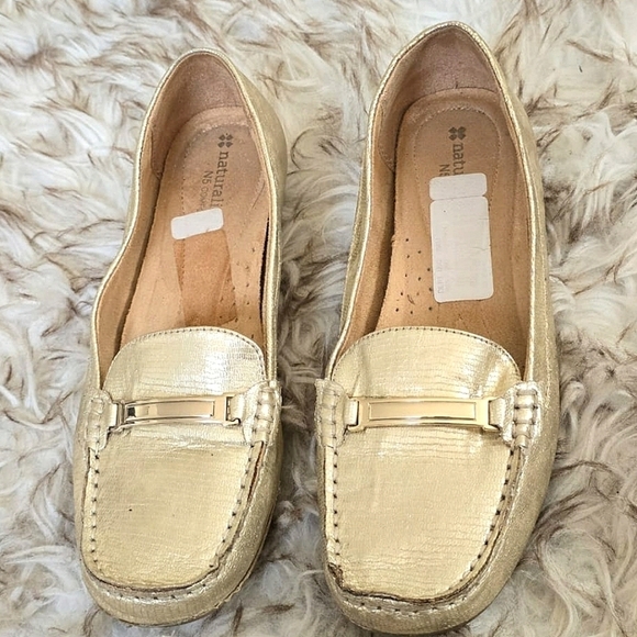Naturalizer N5 Women's Comfort Gold Loafer Slip On Shoes Reptile Print Sz 9M🌴 - Picture 2 of 9